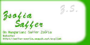 zsofia saffer business card